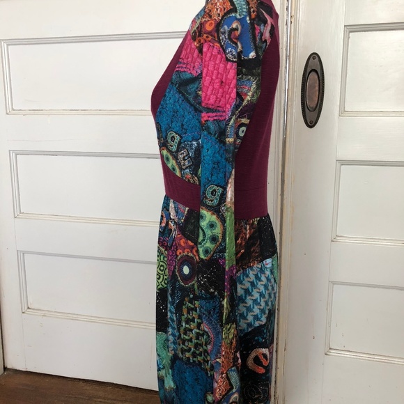 Desigual dress made in Barcelona V neck NWOT sz S - Picture 4 of 8